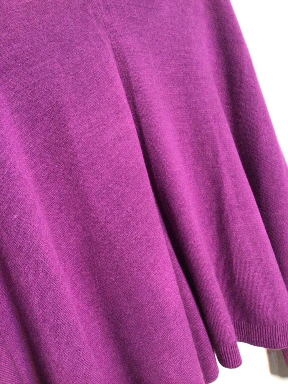 Women’s Plum Draped Poncho Sweater - Picture 6 of 9